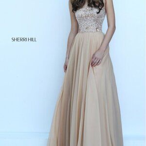 Sherri Hill Formal Dress Style 50305 Aqua Size 14 NWT